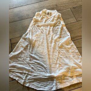 We The Free Cream Ribbed Scoop Neck Tank